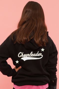 Your Team will look amazing in this Cheerleader Sweat Set. Just add your name to the front of this hoodie to personalize. It's so fast and easy! It's the perfect gift! This hoodie comes with all the patches you see here. Just add your name or your team! Easy Peasy! ⭐️Oversized fit with room to grow. ⭐️Gender-neutral sizing. ⭐️Generous kanga pocket. ⭐️Rib cuffs and hem. ⭐️Pre-washed for extra softness. ⭐️Patch placement may slightly shift based on size. Materials and Care : 💚60% cotton, 40% polyester. 💚We use BCI cotton.  💚Our products support more sustainable cotton farming.  💚Close all fasteners before washing.  💚Machine wash cold, gentle cycle.  💚Wash with like colors.  💚Wash and dry inside out. 💚Only non-chlorine bleach when needed.  💚Tumble dry low, but hang dry will give you Chenille Patches, Sweat Set, Hoodie Xxl, Style Expert, Easy Peasy, Longer Life, Team Spirit, Cheerleading, Oversized Fits