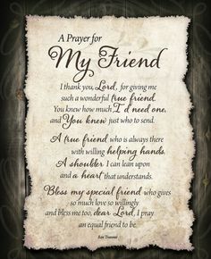 a prayer for my friend on a piece of paper