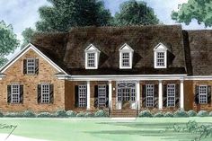 this is an artist's rendering of these country house plans