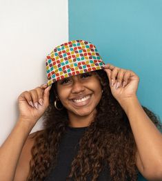 First, it protected fishermen from rain in the 1900s. Now, the personalized bucket hat is making its way to the very top of fashion picks for all ages. Choose the seam lines, add your zaniest designs and patterns on the bucket hat and make a modern wardrobe staple come to life.  .: Material: 100% polyester .: Available in 2 sizes .: Two stitching color options to pick from .: Sewn-in label .: Made in USA Retro Multicolor Bucket Sun Hat, Retro Multicolor Bucket Hat With Curved Brim, Retro Adjustable Bucket Hat With Flat Brim, Retro Flat Brim Hat, One Size Fits Most, Retro Adjustable Brimmed Bucket Hat, Retro Multicolor Sun Hat With Short Brim, Retro Adjustable Hat With Curved Brim, Adjustable Retro Brimmed Bucket Hat, Retro Adjustable Curved Brim Hat