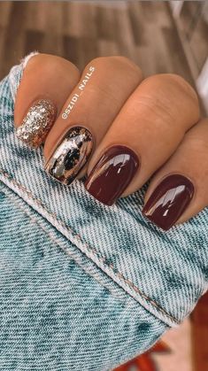 Autumn Nails 2022 Square, Autumn Gel Nails 2022, Brown Fall Nails 2022, Pretty Autumn Nails, Glitter Autumn Nails, Autumn Nails 2022 Short, Autumn Toe Nails Designs, Fall Nails 2022 Brown, Autumn Gel Nails Designs