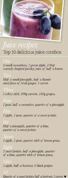 a recipe for blueberry smoothie is shown