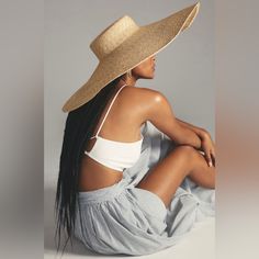 Sun-Friendly And Stylish, You'll Make A Statement When Wearing This Chic, Timeless Hat On The Beach Or Around Town. New With Tags. I Have 11 In Stock So Don’t Be Afraid To Make An Offer! Care & Content Wheat Straw Spot Clean Size & Fit 23.5" Crown 9.5" Brim Beach Cowboy Hat, Cossack Hat, Packable Sun Hat, Black Straw Hat, Tweed Hat, Floppy Straw Hat, Cadet Hat, Packable Hat, Womens Fedora