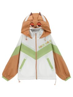 Get ready to channel your inner Nick with this exclusive Zootopia x Nick collaboration! Stay stylish and protected from the sun with this brown hooded jacket featuring a unique colorblock design. The zip closure adds a touch of convenience.   Please note that this product includes only one top. Garment SizeSizeSMLXL2XLFull Length58.564.5707478Bust126134142148154Sleeve Length69.572.475.47880.6Hem Circumference125133141147153Cuff2122232425 Male Steampunk, Zootopia Nick, Steampunk Fashion Female, Steampunk Fashion Male, Gothic Skirts, Steampunk Accessories, Detachable Collar, Skirt Socks, Zootopia