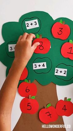 Uppfostra Barn, Apple Math, Activity Preschool, Student Growth, Early Learning Activities