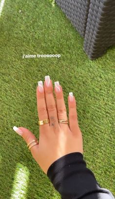 Coffin White Design Nails, Very Simple Acrylic Nails, Simple But Baddie Nails, Simple Full Set Nails, Off White Acrylics, Graduation Nails Natural, White Tip Coffin Acrylic Nails, Basic Vacation Nails, Simple Acrylic Nails Designs