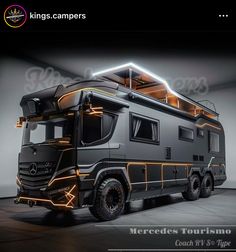 the mercedes bus is designed to look like a camper