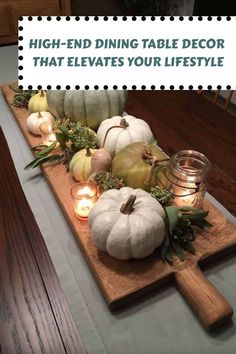 [Ad] 71 Gorgeous Fall Centerpiece Ideas To Brighten Up Your Dining Table  Ashlina Kaposta #diningtabledecorcenterpiece Autumn Buffet, Festive Kitchen, Hosting Friendsgiving, Jars Kitchen, Fall Table Centerpieces, Dekor Diy, Fall Thanksgiving Decor, Fall Deco, Pumpkin Centerpieces