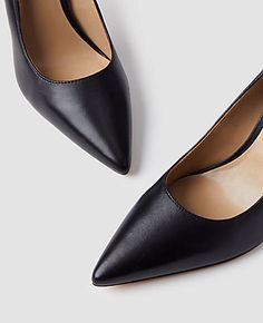 Elevate your style with the Ann Taylor Mila Leather Pumps, a sophisticated blend of classic elegance and modern flair. These pumps feature an elongated pointy toe and a gracefully curved heel that adds a touch of refinement to any outfit.

- Size: 9 1/2
- Color: Black
- Material: Leather
- Gender: Female
- Heel Height: 3 1/4 inches
- Features: Padded footbed for enhanced comfort

Crafted from premium leather, these pumps are designed to provide both style and comfort. The sleek black color makes Formal Pointed Court Shoes, Classic Pointed Toe Court Shoes For Business, Business Heels With Heel Tab And Pointed Toe, Sleek Pointed Court Shoes For Work, Classic Court Shoes For Fall Party, Sleek Pointed Court Shoes, Sleek Fall Court Shoes For Formal Occasions, Classic Fall Party Court Shoes, Modern Pointed Toe Court Shoes For Fall