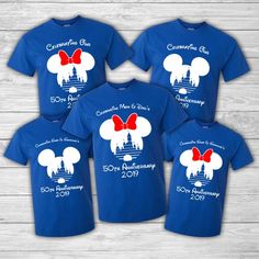 Disney Anniversary Shirts - Disneymoon Shirts Disneymoon Shirts, Disney Group Shirts, Disney New Year, Anniversary Shirts, Little Mermaid Shirt, 1 Anniversary, Disney Anniversary, Custom Disney Shirts, Disney Family Vacation Shirts