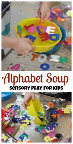 the alphabet soup is an easy and fun activity for toddlers to learn how to use it