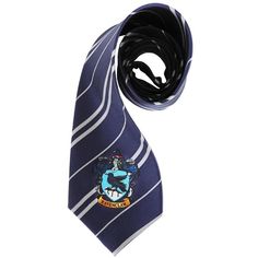 a tie with a hogwarts crest on the front and harry potter emblem on the back