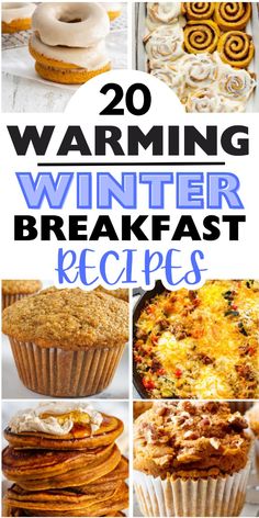 20 winter breakfast recipes with text overlay