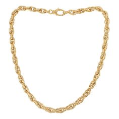 Soave Oro 14K Electroform 18" Oval Link French Rope Chain Necklace  Can you say understated elegance?  This beautiful rope chain will look perfect day or night. Wear it alone, layer it or add a pendant. You choose.       Approx. 18"L x 1/4"W     14K Gold electroformed over an inner core of resin     Oval link French rope chain necklace      Lobster clasp      Polished finish Classic Rope Chain Necklace With Oval Link, Classic Oval Link Rope Chain Necklace, Classic Necklaces With Oval Link Rope Chain, Elegant Oval Link Rope Chain Necklace, Inner Core, Rope Chain, Chain Necklace, Jewelry Necklaces, Chain