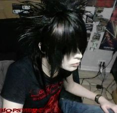 biopsyhos Emo Guy Pfp, Scene Kid Hair, Spikey Hair, Scene Goth, Emo Scene Hair