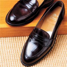 The Alden Slip-On Loafer in Cordovan Shell Cordovan Shoes, Business Casual Attire For Men, Ben Silver, Alden Shoes, Cordovan Shoes, Mens Black Dress Shoes, Sell Shoes, Italy Pictures, Burgundy Shoes