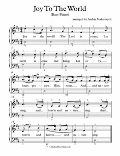 the joy to the world sheet music