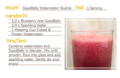 #GoodBelly Watermelon Slushie #Recipe for Cinco de Mayo! #Probiotics #GoodSips #Cheers #Salud Watermelon Slushie, Frozen Watermelon, Sparkling Water, Slushies, Watermelon, Frozen