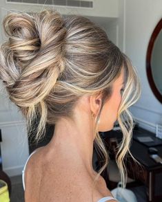 Messy Updos For Long Hair, New Hairstyle Ideas, Messy Updos, Delaney Childs, Updos For Long Hair, Wedding Hair Up, Bridal Bun, Guest Hair