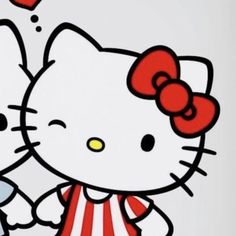 an image of two hello kitty cartoon characters