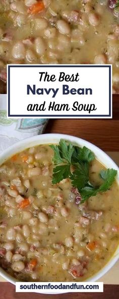 the best navy bean and ham soup