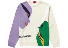 Buy and sell authentic Supreme streetwear on StockX including the Supreme Faces Sweater Cream and thousands of other streetwear clothing and accessories. Supreme Sweater, Supreme Clothing, Supreme Streetwear, Streetwear Sweater, Tshirt Printing Design, Sweater Cream, Streetwear Clothing, Fit Ideas, Hot Sneakers