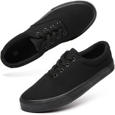 PRICES MAY VARY. Rubber sole Fade-resistant Lace-up Canvas Shoes For Streetwear, Breathable Lace-up Canvas Shoes For Outdoor, Slip-resistant Canvas Sneakers With Round Toe, Breathable Canvas Lace-up Shoes, Breathable Lace-up Canvas Shoes, Black Canvas Shoes With Vulcanized Sole For Outdoor, Slip-resistant Canvas Shoes For Streetwear With Round Toe, Outdoor Textile Canvas Shoes With Vulcanized Sole, Casual Canvas Sneakers With Slip-resistant Sole