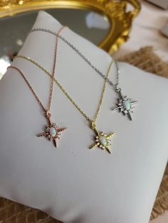 Shine bright like a star with our 925 Sterling Silver North Star Necklace! Handcrafted in gold and silver, this unique piece is not just a pretty accessory, it carries meaning too. Make a statement with this handmade necklace and let your inner star shine. Additional Information It comes with 16 inches+ 2 inches extender. Experience jewelry designed to stand the test of time: - Waterproof: Suitable for daily wear, resistant to water exposure. - Tarnish-Free: Radiance that persists without the need for constant polishing. - Hypoallergenic: Crafted with 100% nickel and lead-free materials for sensitive skin. - Handmade: Each piece is expertly crafted by skilled artisans, ensuring unique beauty and attention to detail. - High Quality: We are committed to exceptional standards of quality, ensu Celestial Starburst Necklace With Star Charm, Celestial Jewelry With Starburst Star Charm, Celestial Star Jewelry For Jewelry Making, Unique Gold Star-shaped Jewelry, Unique Gold Star Shaped Jewelry, Dainty Silver Starburst Jewelry, Unique Star-shaped Sterling Silver Jewelry, Unique Sterling Silver Star Jewelry, Handmade Star Shaped Sterling Silver Necklace