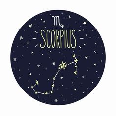 the zodiac sign scorpius with stars in the night sky