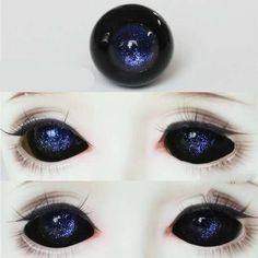 Colorful Eye Contacts, Eye Contacts Aesthetic, Eye Color Ideas, Pretty Eye Colors, Blue Black Aesthetic, Naruto Shifting, Blue Plushie, Diy Clothes Organization, Organization Life Hacks