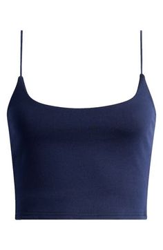 Love to layer in this closet-staple cami designed in a modern cropped silhouette and crafted with soft stretch for a close fit. 15 1/2" length (size Medium) Scoop neck Spaghetti straps Partially lined 90% polyester, 10% spandex Machine wash, tumble dry Imported Cropped Camisole, Closet Staples, Fabric Gift Bags, Fabric Gifts, Nordstrom Store, Free Fabric, Pacsun, Spaghetti Strap, Scoop Neck