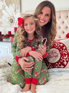 Candy Cane Pattern, Princess Movies, Christmas Shoot, Matching Costumes, Daughter Christmas, Trendy Mom, Christmas Pjs, Girls Cardigan