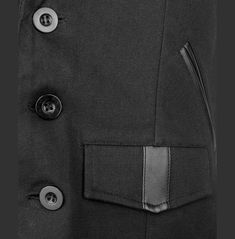 Men Black Imitation Leather Waistcoat Vest With Elegant Pockets Steampunk G Dark Wear Men, Gothic Shorts, Gothic Coat, Steampunk Men, Gothic Jackets, Gothic Pants, Goth Guys, Leather Waistcoat, Gothic Shirts