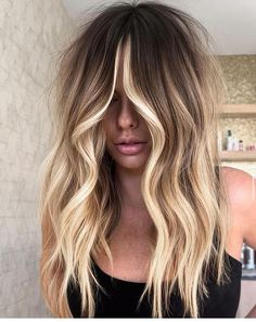 Blond Block With Brown Hair, Darker Roots Blonde Hair Balayage, Lived In Blonde Balayage Dark Roots, Sandy Blonde Hair, Blonde Hair Transformations, Money Piece, Dark Roots Blonde Hair, Light Blonde Hair