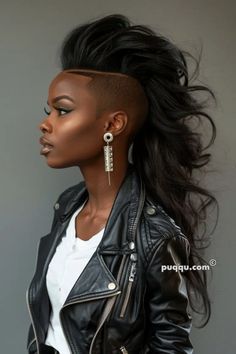 Mohawk Haircut for Women: Bold, Edgy, and Unapologetically You - Puqqu Mohawk Ponytail Black Women, Mohawk Haircut For Women, Long Hair Mohawk, Dnd Shenanigans, Mohawk Haircut, Haircut For Women