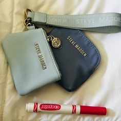 Steve Madden Wristlets. Never Used. There Are Two Small Spots On The Back Of One Of The Pouches(See Photos) Marker Is To Show Size. Steve Madden Card Holder, Steve Madden Sunglasses, Steve Madden Wallet, Tassel Purse, Wrist Wallet, Card Case Wallet, Keychain Wallet, Mini Wallet, Wristlet Wallet