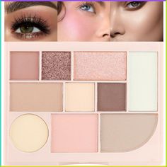 PRICES MAY VARY. 【10 Colors Pro All-in-one Palette】 ★DO ANY MAKEUP LOOK★: It has good color combination and you can create a dramatic look or a natural look with this deep, rich and intense cream powder. 【Eyeshadow primer】: including 3 finishes: matte,himmer,cream. The creamy eyeshadows of velvety texture glide onto lids and deliver an ultimate color payoff. These 10 highly pigmented shades are bold and beautiful, but still completely wearable and will flatter any makeup look. You can create any Shiny Eye Makeup, Natural Eyeshadow Looks, Kylie Jenner Makeup Tutorial, Concealer Contour, Eyeshadow Tutorial For Beginners, Creamy Eyeshadow, Eyeshadow Tips, Glam Wedding Makeup