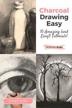 the cover of charcoal drawing easy