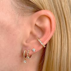 *Buy 2 items, Get 15% OFF your order. Coupon applied at checkout.* A pair of cubic zirconia gemstones stud earrings. Perfect for layering with all your favorite earrings. Designed for any occasion and everyday wearability. Fits smaller ear lobes, and is great for cartilage piercings and second piercings. Sold as a pair (2) - Hypoallergenic - Diameter: 3 mm or 3.5mm - Made in 18k gold plated or sterling silver - 1 Year warranty GIFT WRAP AVAILABLE TO PURCHASE: https://www.etsy.com/listing/9027803 Dangle Ear Cuff With Matching Earrings For Everyday, Everyday Dangle Ear Cuff With Matching Earrings, Gift Huggie Ear Climbers With Ear Wire, Dainty Round Ear Cuff For Pierced Ears, Drop Earrings Piercings For Gift, Dainty Round Ear Cuff, Minimalist Teardrop Ear Piercings, Hypoallergenic Drop Ear Cuff For Gift, Dainty Huggie Ear Cuff With Matching Earrings