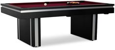 a pool table with a red cloth on it