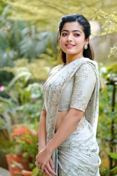 Stylish Actresses, Rashmika Mandanna, Saree Photoshoot, Indian Beauty Saree, India Beauty, Stylish Girl, Girl Face