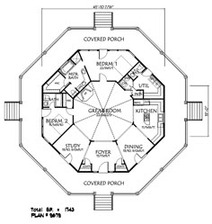 the floor plan for a round house