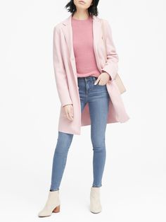 product Banana Republic Outfits, Bright Outfits, Medium Wash Jeans, Washed Jeans, Fall 2018, Pink Outfit, Ankle Jeans, Denim Women, Stretching