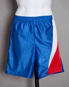 Vintage 90s Athletic Gym Basketball Shorts - TEAMWORK Casual Shorts For Cheerleading During Sports Season, Casual Cheerleading Shorts, Casual Shorts For Cheerleading, Short Bottoms For Cheerleading Sports Season, Short Bottoms For Cheerleading During Sports Season, Moisture-wicking Sportswear Shorts For Cheerleading, Blue Athletic Shorts For Sports Events, Sporty Shorts For Cheerleading, Casual Athletic Shorts For Cheerleading