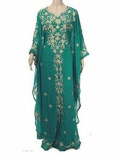 Stunning SALE New Moroccan Dubai Kaftans Farasha Abaya Dress Very Fancy Long Gown MS 152 for Speci Farasha Abaya, Kaftan Wedding, Crystal Work, Embroidery On Kurtis, Moroccan Fashion, Kurti Embroidery Design, Moroccan Dress, Fabric Colour, Abaya Dress