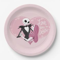 Nightmare Before Christmas | Love You To Death Paper Plates Nightmare Before Christmas Design, Jack And Sally, Paper Plates Party, Christmas Love, Tim Burton, Nightmare Before, Christmas Design, Paper Plates, Nightmare Before Christmas