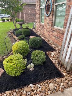 the front yard is clean and ready for us to use