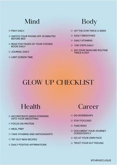 Regaining Your Power, Things To Do For Self Care, Self Care Podcasts For Women, Getting My Life Together List, 30 Days Challenge Self Care, Challenge Self Care, Daglig Motivation, Checklist Self Care, Glow Up Checklist