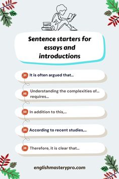 an info sheet with the words, sentences and instructions for students to use in their writing