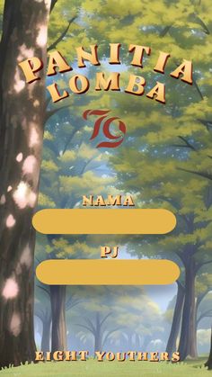 the title screen for panittia lombaa, which features trees and grass